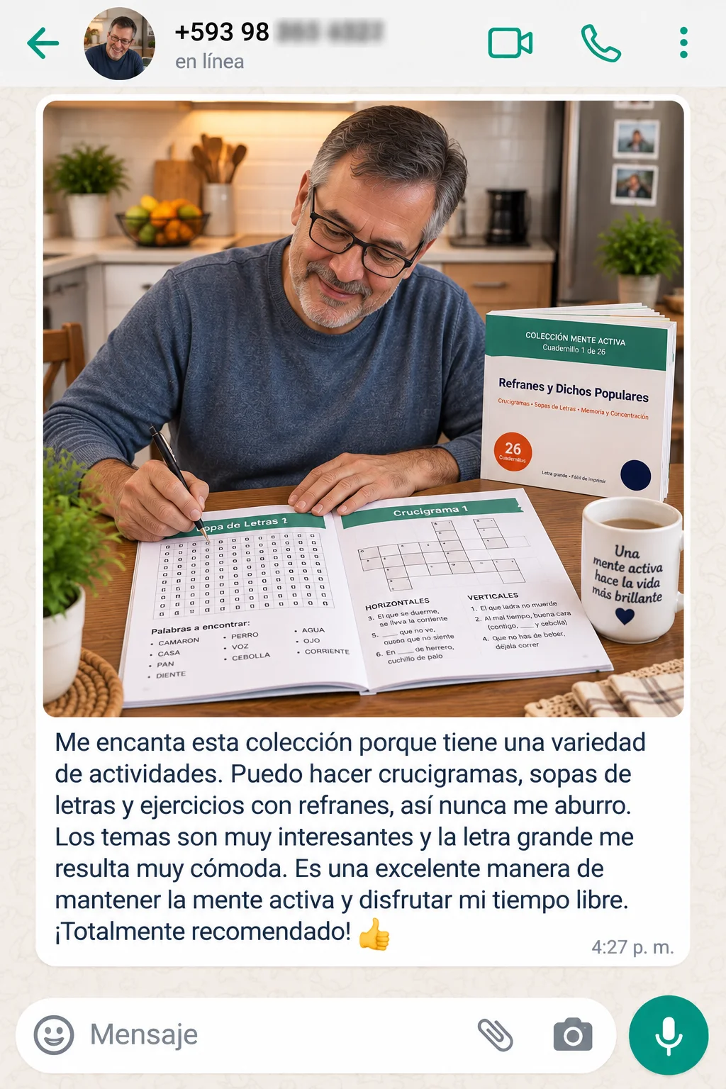 Testimonio real 3 sobre la Colección Mente Activa